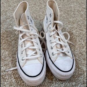 Converse White High-Top Sneakers